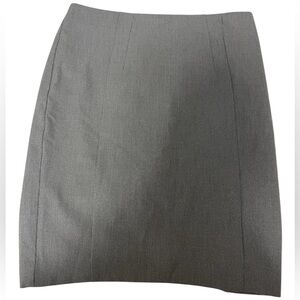 NWT Express Gray Pencil Skirt Mini Business Professional Back Slit Office